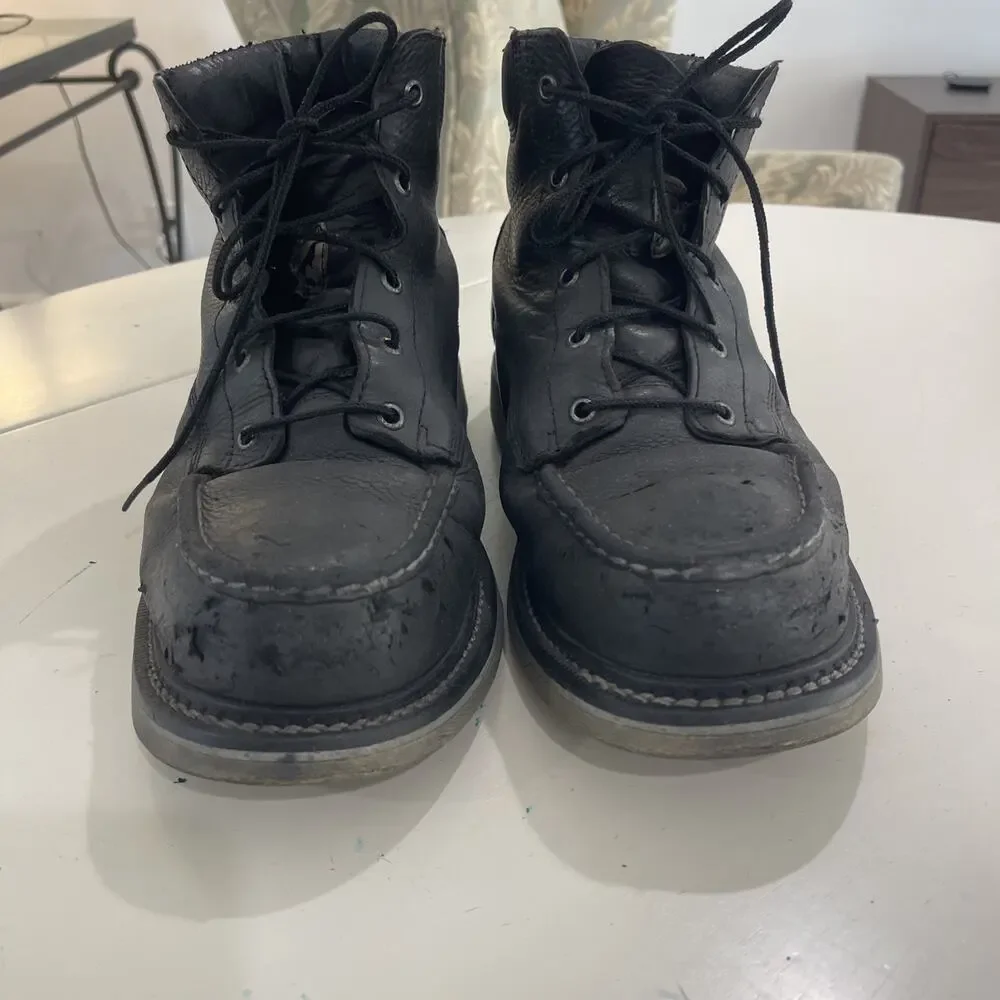 Irish Setter Ashby Aluminum Toe Work Boots Black Leather 83652 Mens Size 10.5 EE